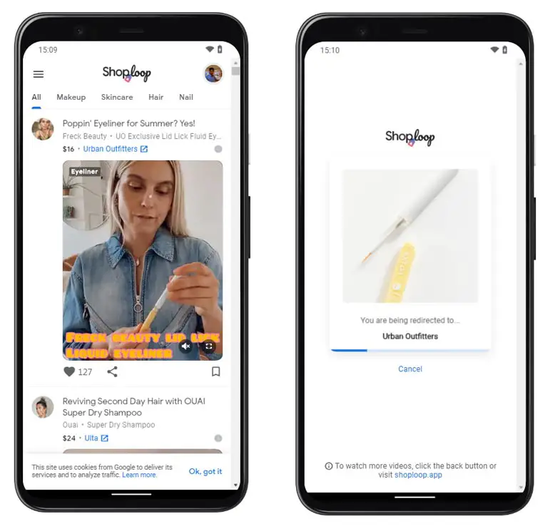 Google Shoploop App Screenshots