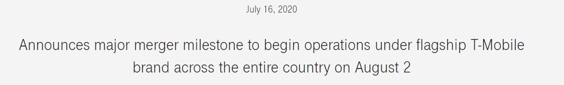 Official Statement About Sprint Transformation into T-Mobile