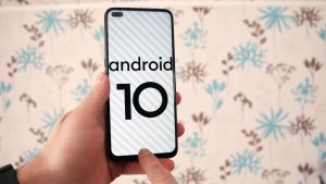 Realme 6 Pro with Android 10 Easter Egg in Hand