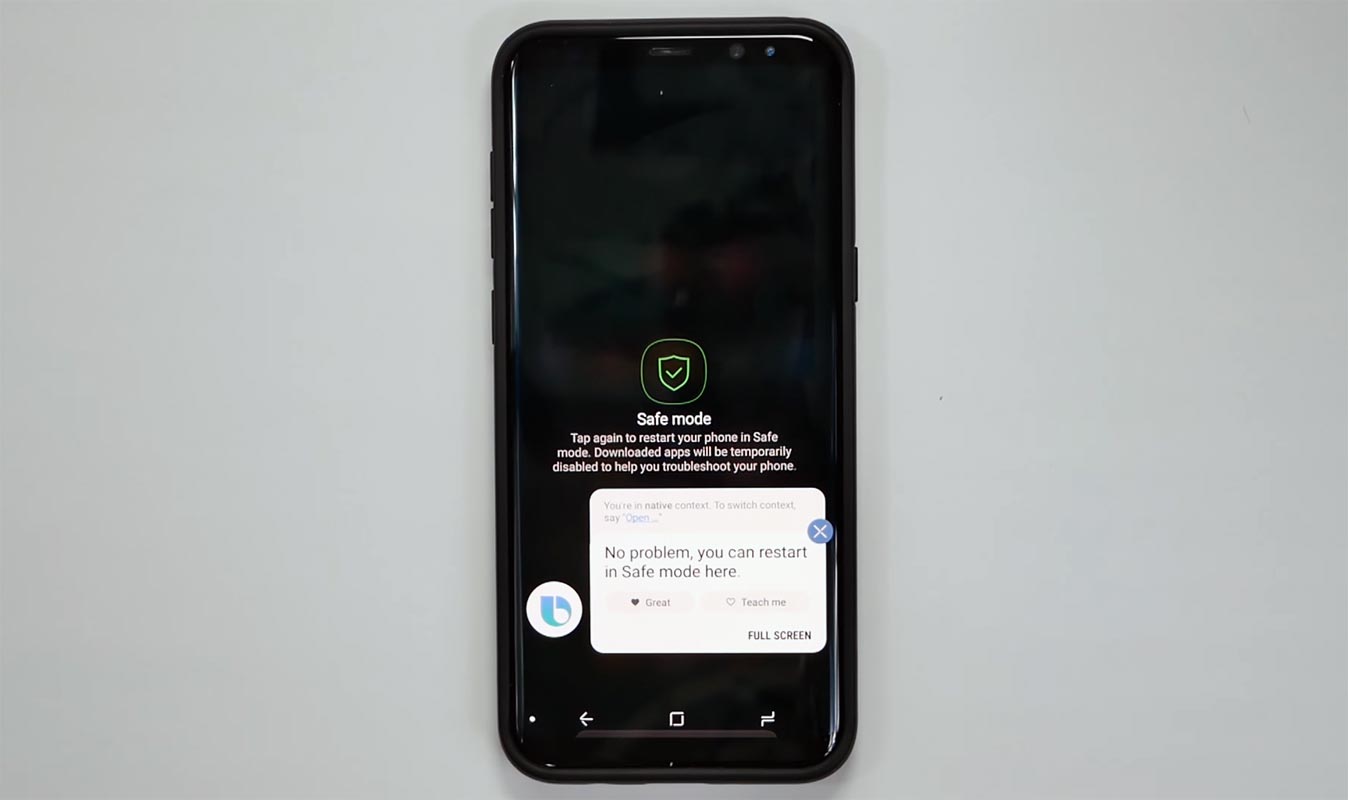 Samsung Galaxy Bixby Safe Mode Call