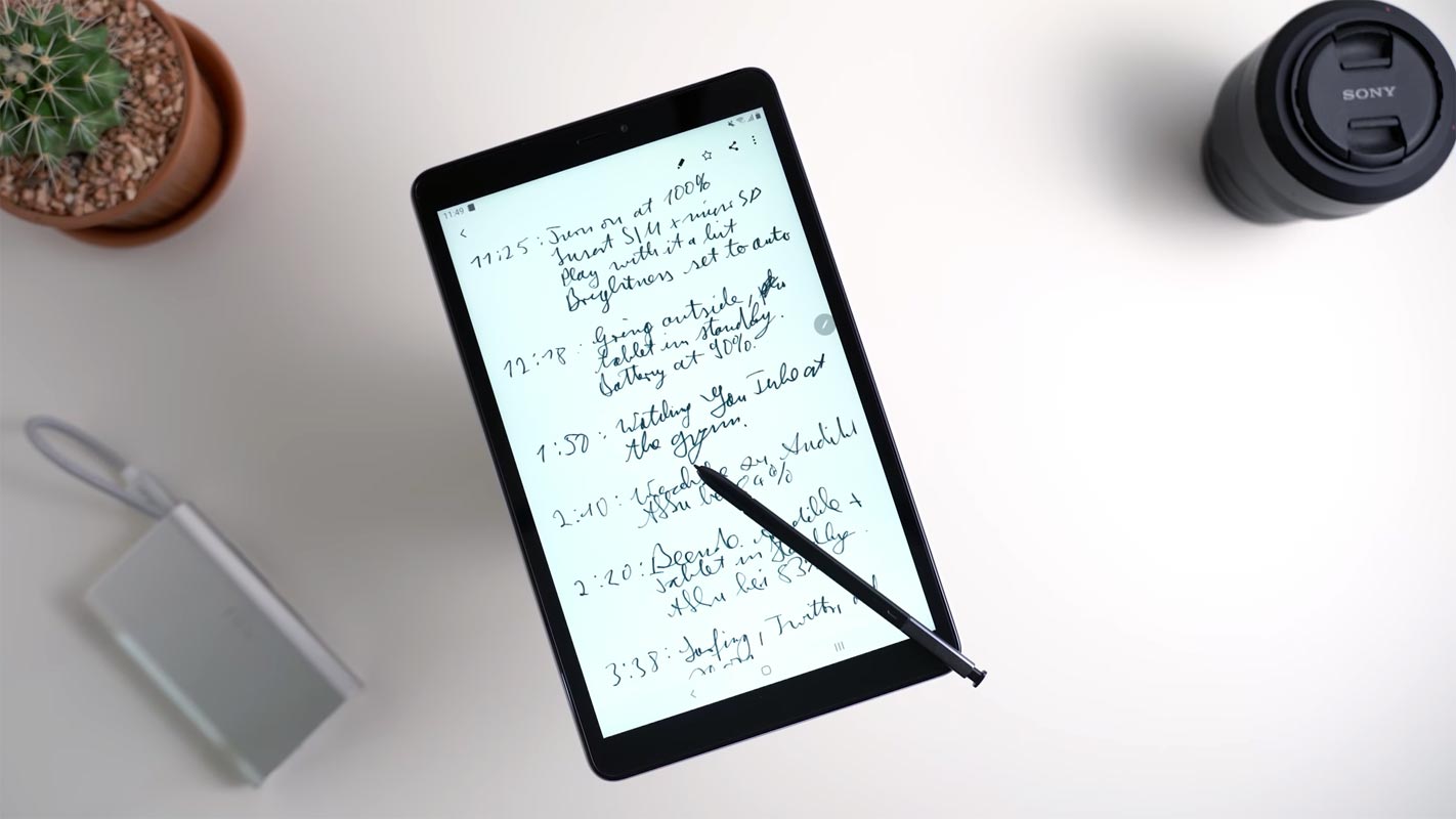 Samsung Galaxy Tab A 8 2019 with S Pen on the table