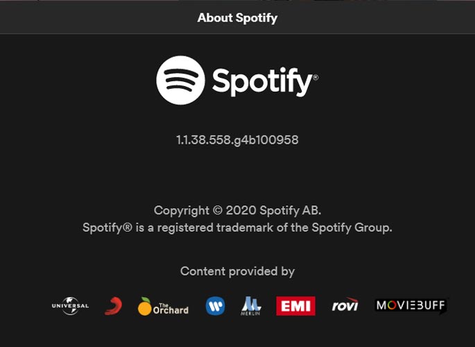 Spotify App Version