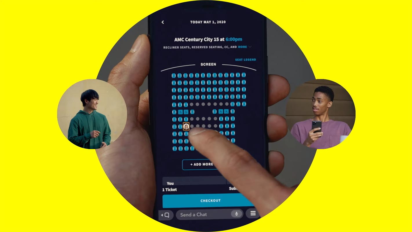 Theatre Ticket Booking Snapchat mini app