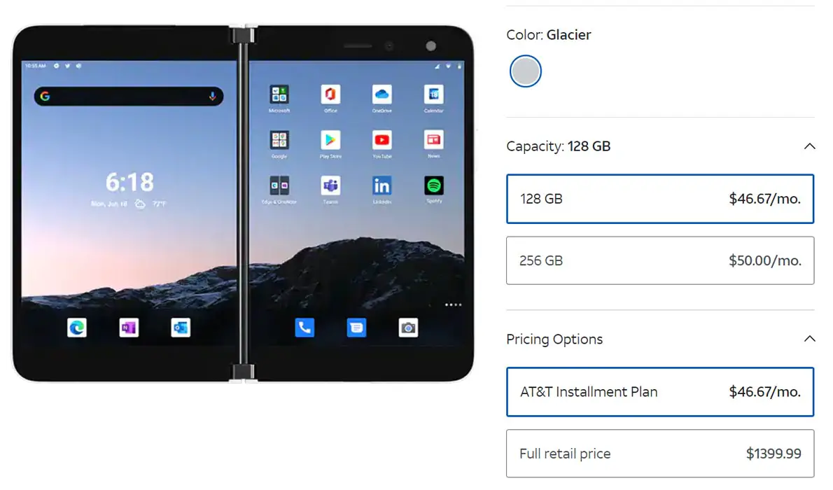 AT&T Pre-Order Microsoft Surface Duo