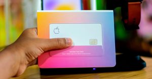 Apple Card Package in hand