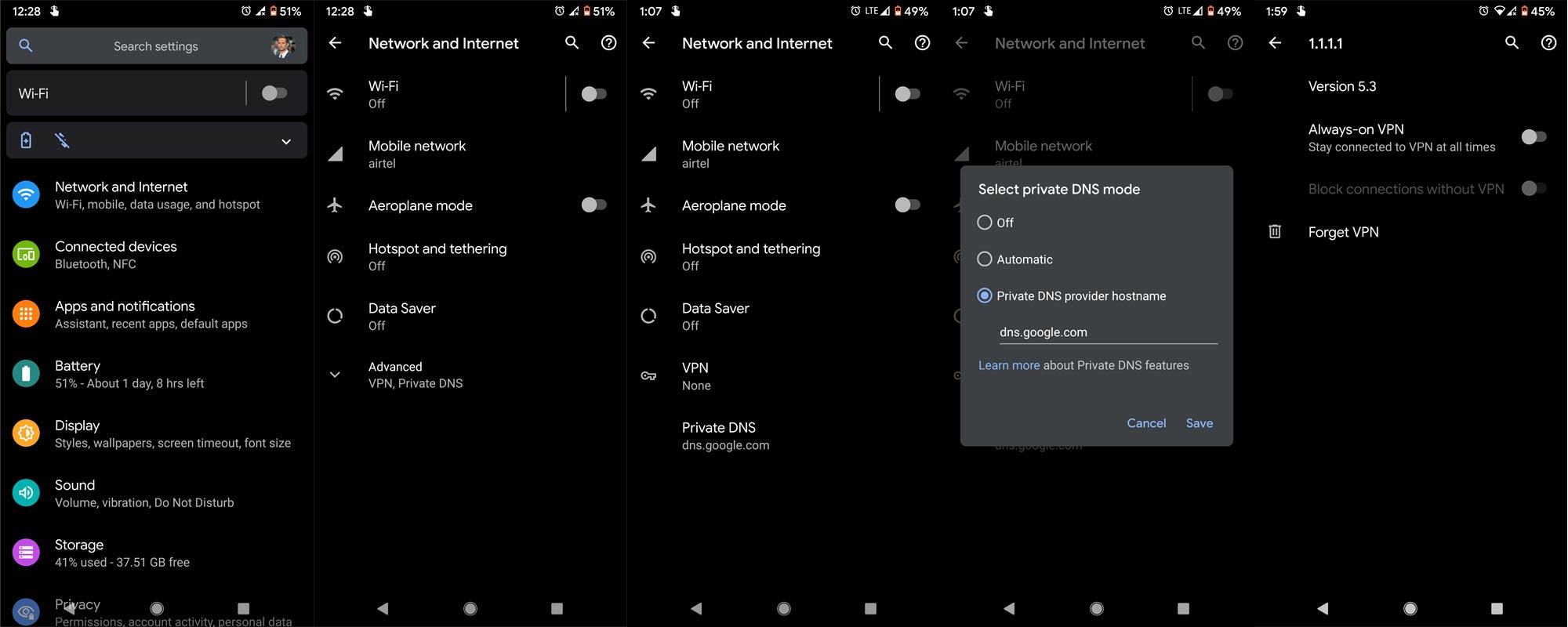 Change VPN Settings in Android Mobiles