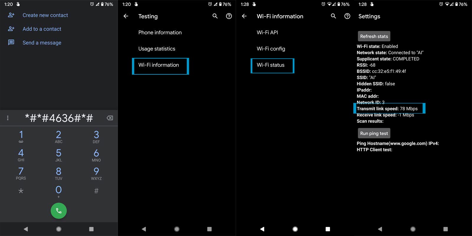 Check Wi-Fi Network coverage speed in Android