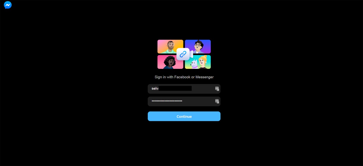 Facebook Messenger Login