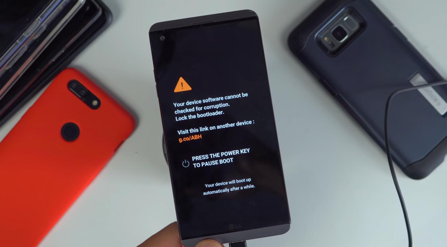 LG Bootloader Unlock Warning Message