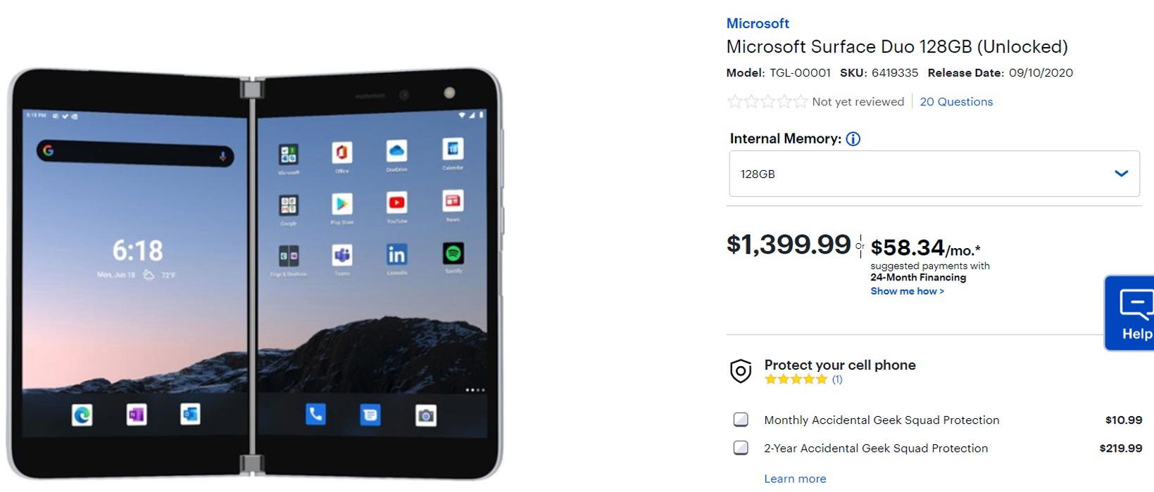 Pre-Order Unlocked Microsoft Surface Duo in Best Buy
