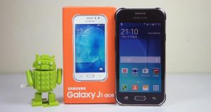 Samsung Galaxy J1 Ace with Android Toy