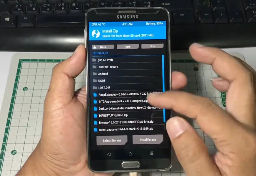 Samsung Galaxy Note 3 Lineage OS 16 Installation using TWRP
