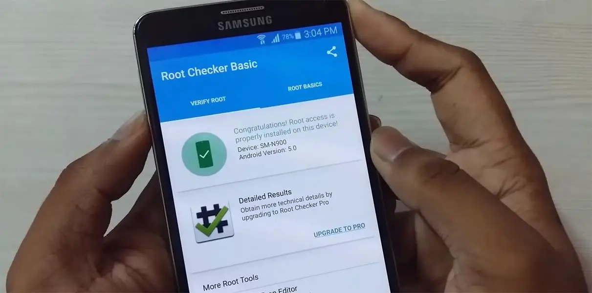 Samsung Galaxy Note 3 Lollipop Root Checker Status