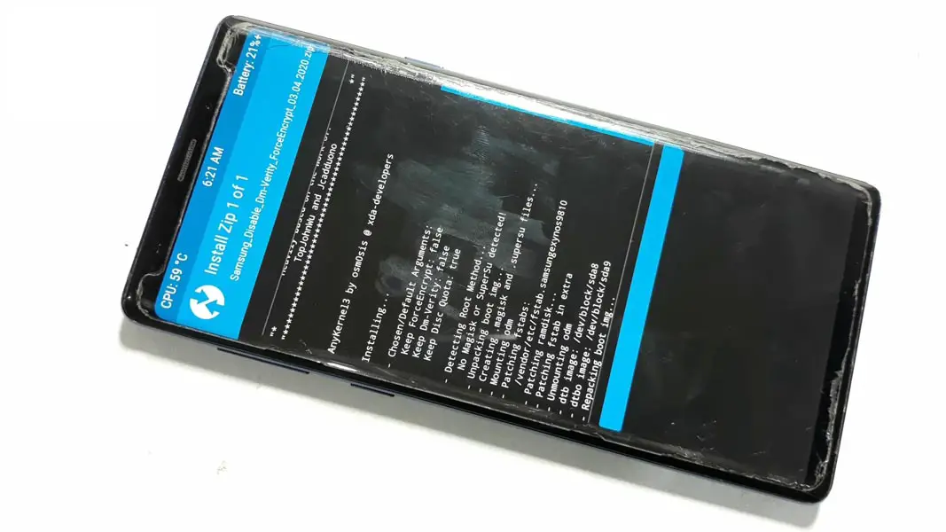 Samsung Galaxy Note 9 DM-Verity Installation TWRP