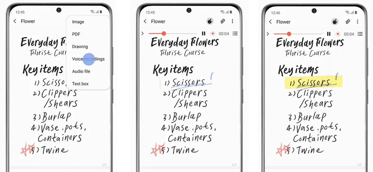 Samsung Galaxy One UI 2.5 Notes Feature