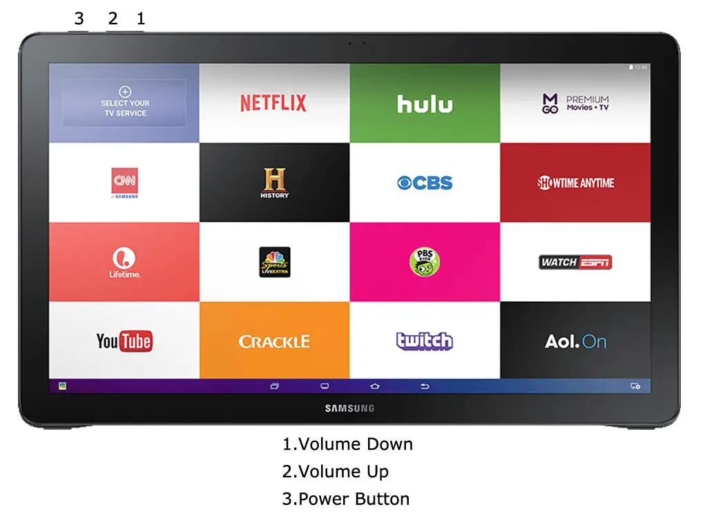 Samsung Galaxy View Download Mode Key combinations