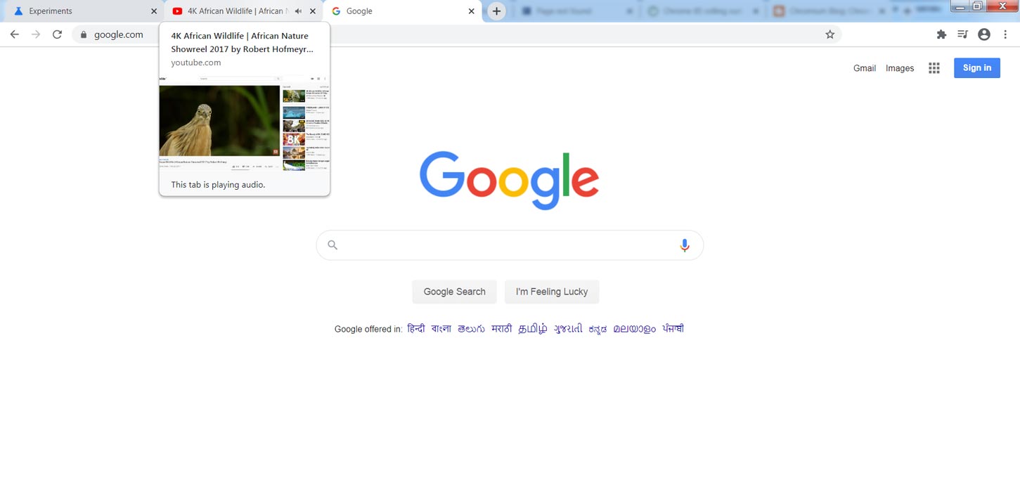 Tab Preview Chrome 85