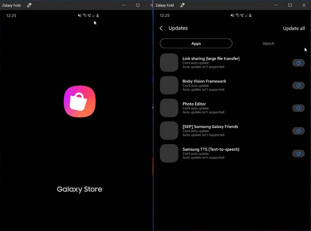 Updating Galaxy Store Apps using Your Phone