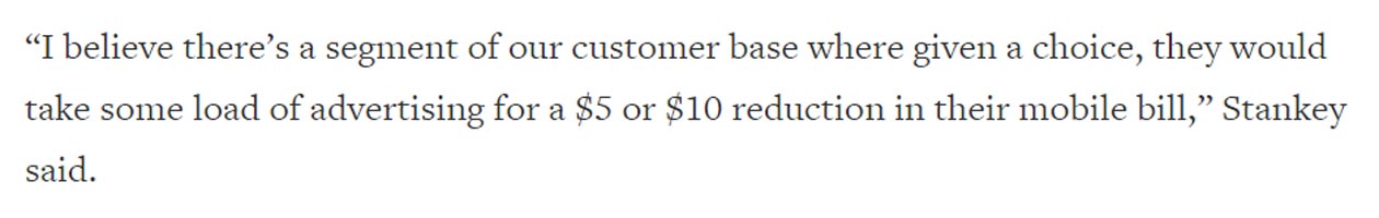 AT&T low price plans when you accept Ads