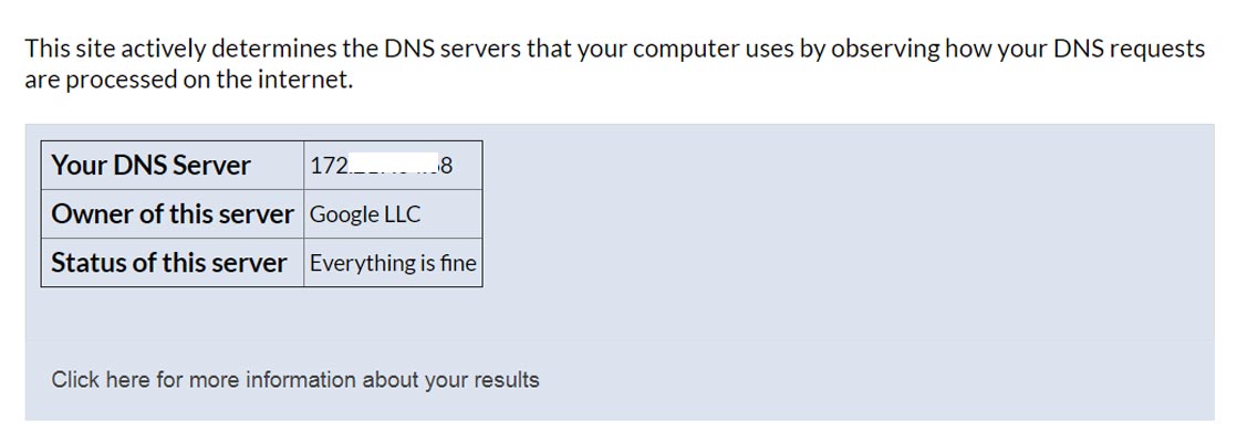 DNS Server Results