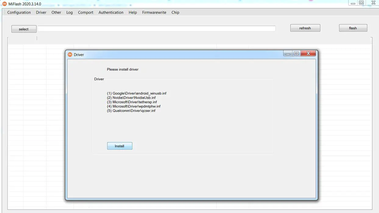 Driver Install Xiaomi Flash tool