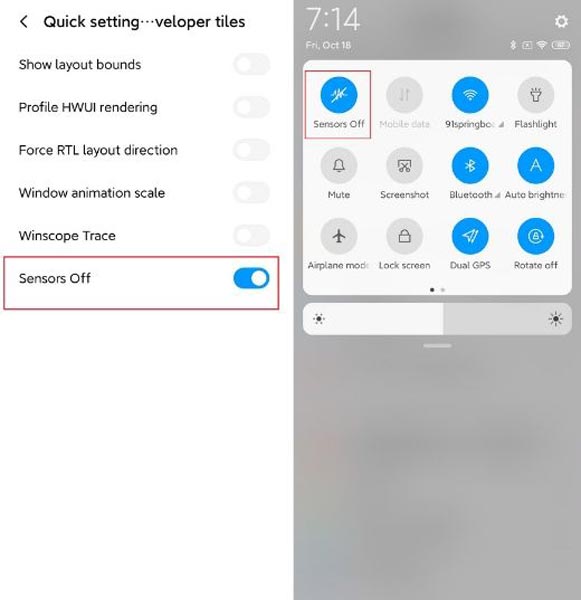 MIUI Disable All Sensors