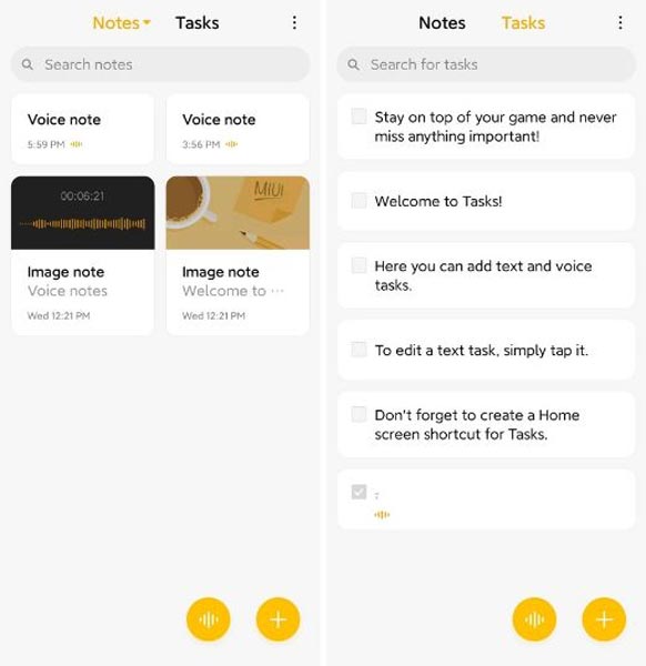 Notes Tasks MIUI 12