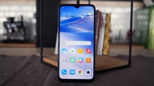 Redmi 9 Home Screen on the table