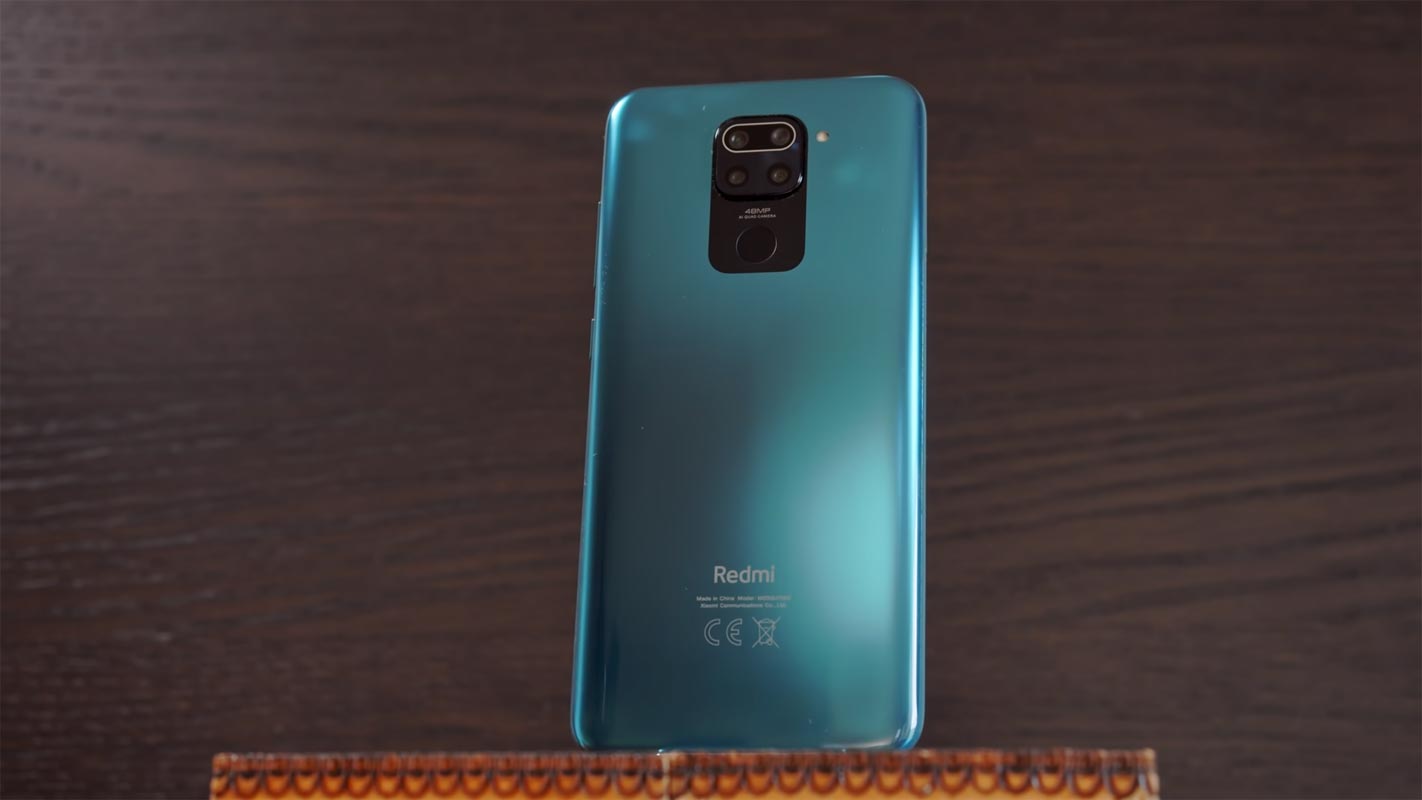 Redmi Note 9 Back side on the table