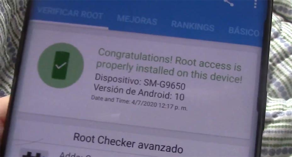 Samsung Galaxy S9 Plus Snapdragon SM-G9650 Android 10 Root Checker