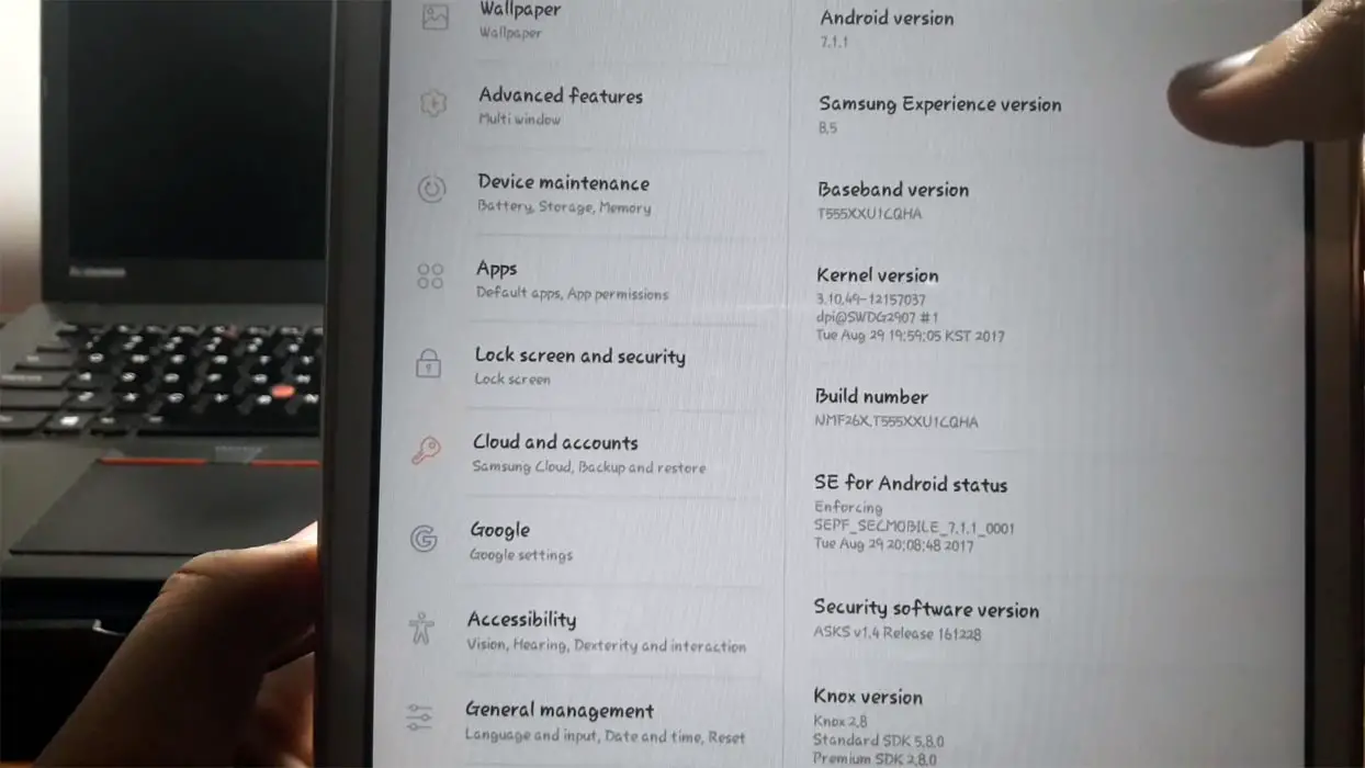 Samsung Galaxy Tab A 9.7 2015 Nougat Screenshot