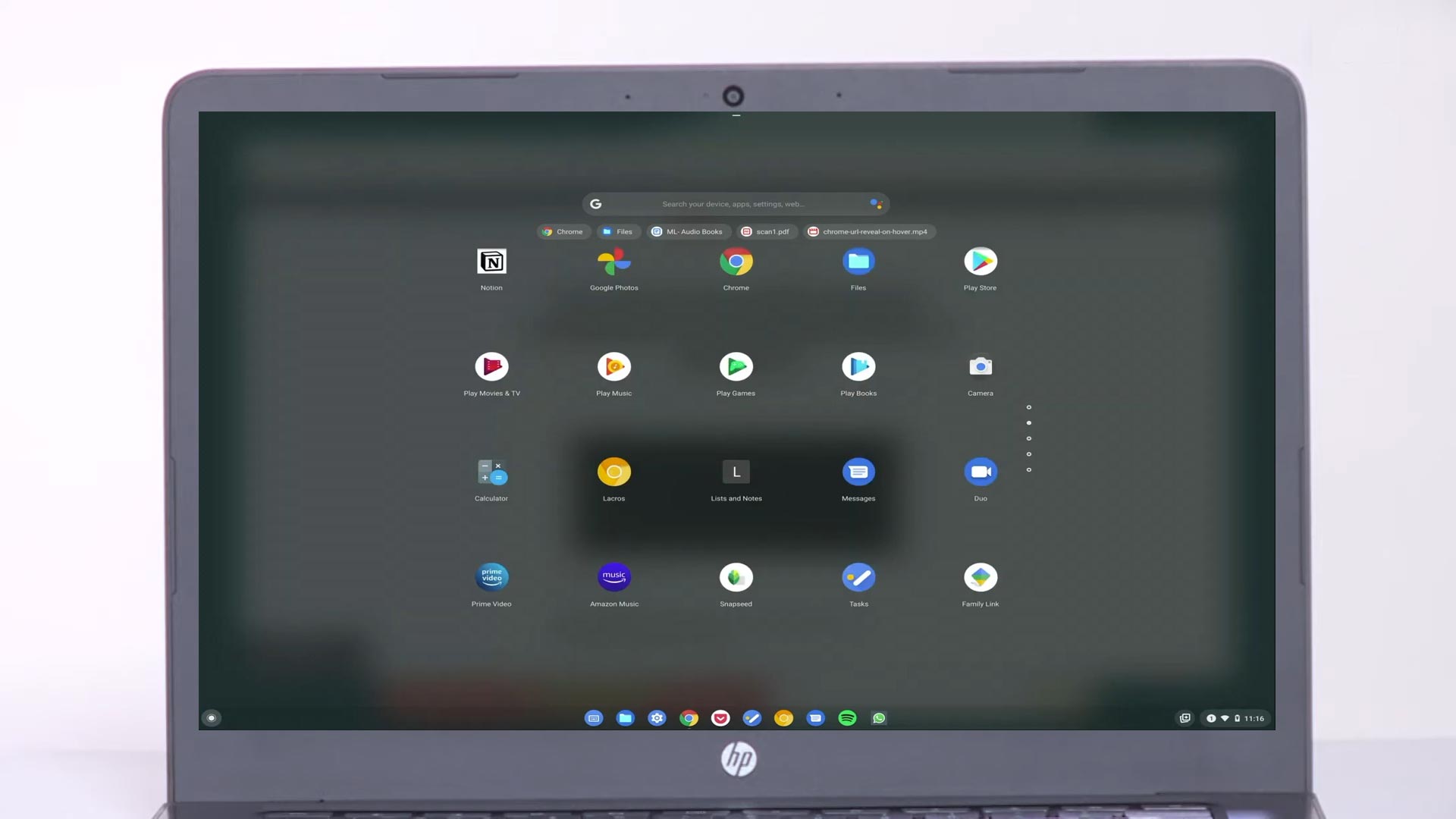 Chromebook Dark Mode Example