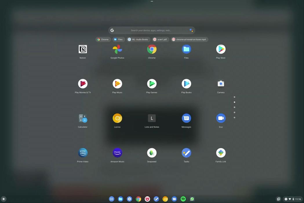 Chromebook Dark Mode Menu