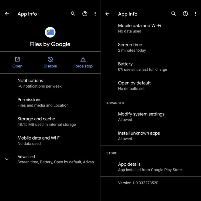 Files by Google Brightness Volume App support version