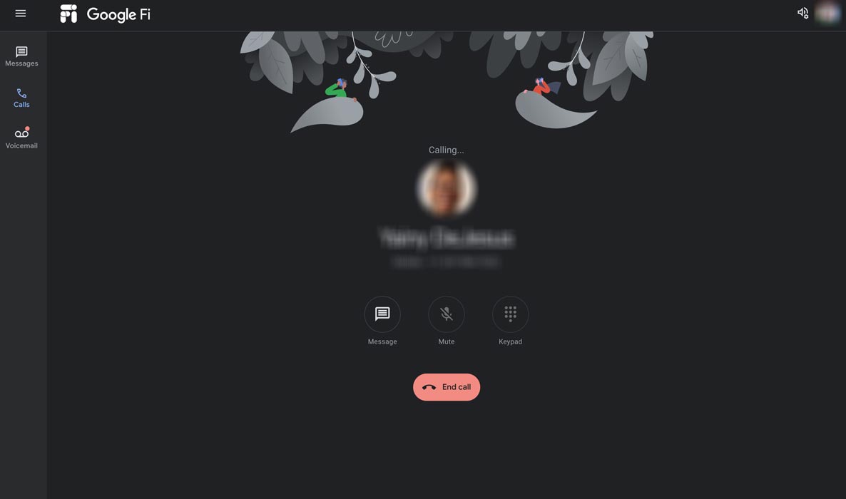 Google Fi Messages Web Making Calls