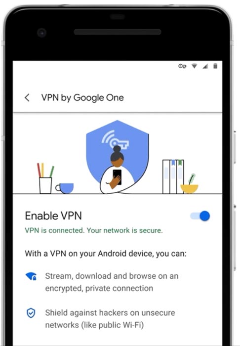 Google One VPN in Android