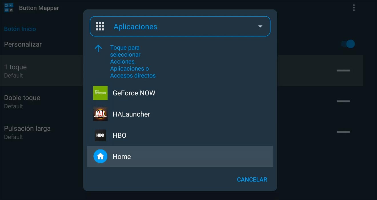 Home Screen launcher select Button Remapper