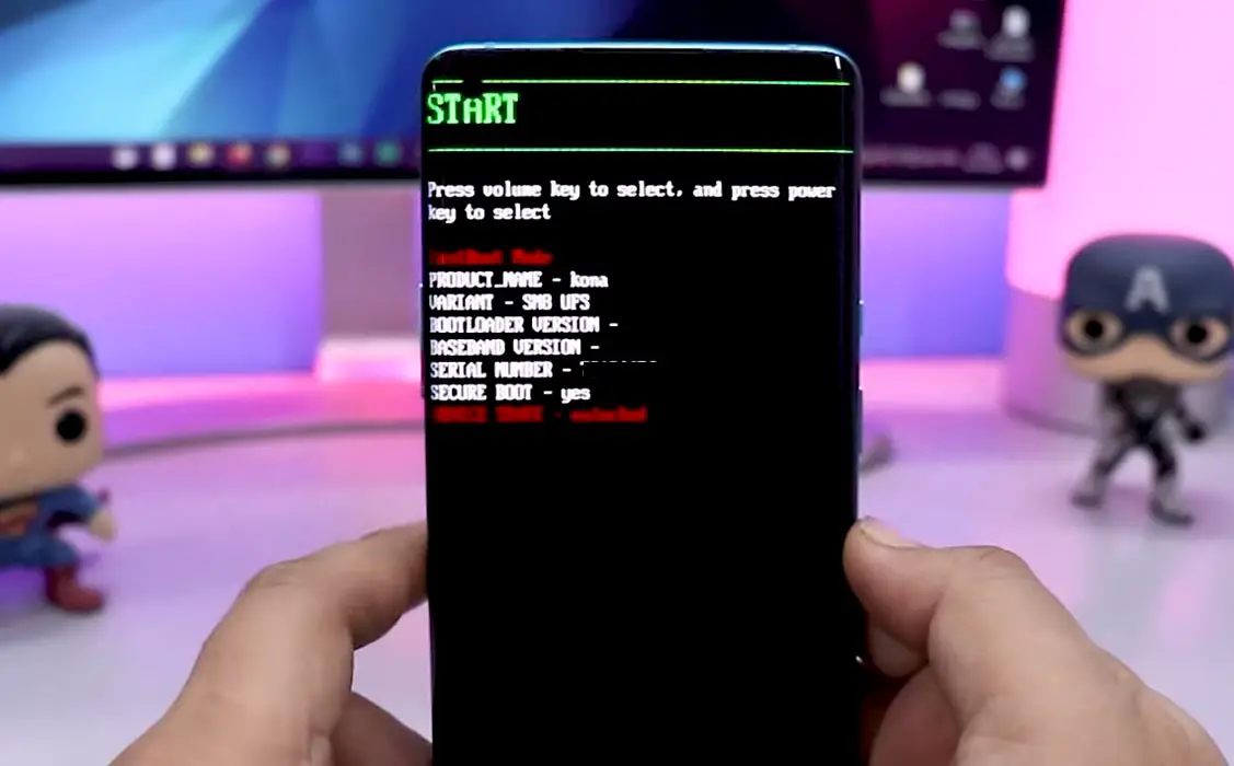OnePlus 8 Pro Fastboot Mode Warning Screen