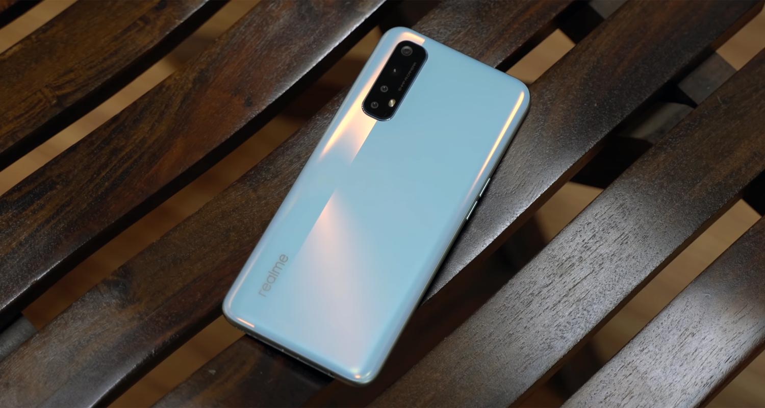 Realme 7 Back Side on the table