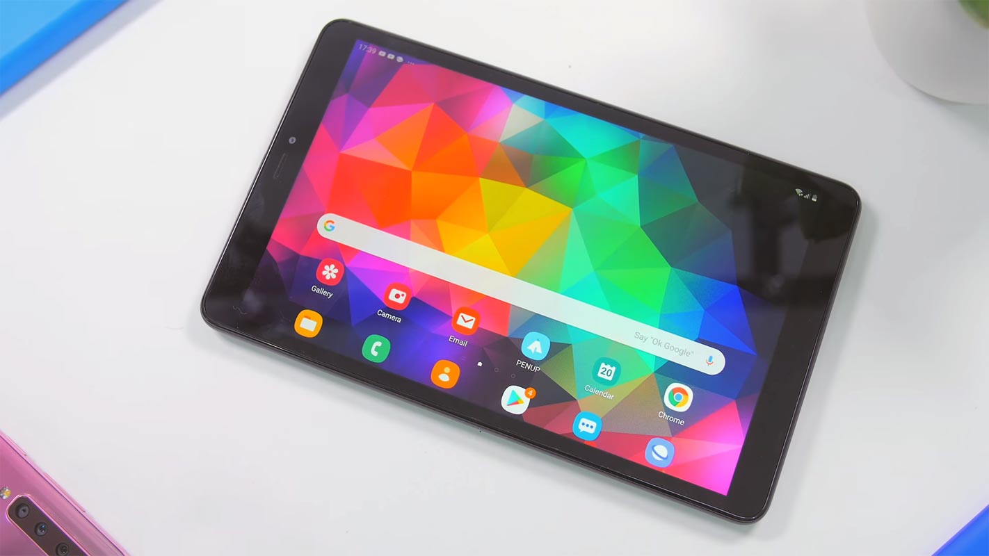 Samsung Galaxy Tab A 8.0 2019 Home Screen on the table
