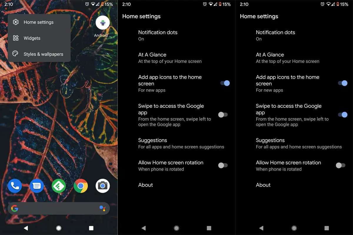 Setup Google Discover Android