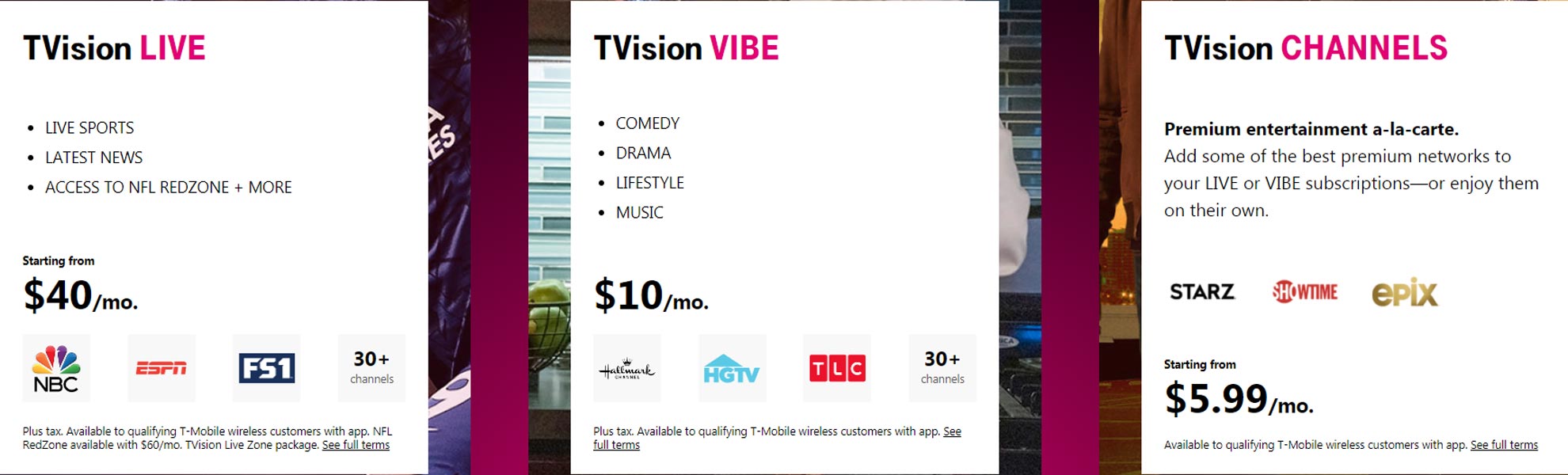 TVision Subscription Packages