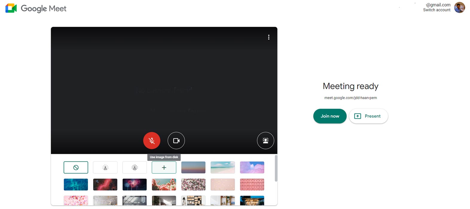 Add Custom Images in Google Meet Background