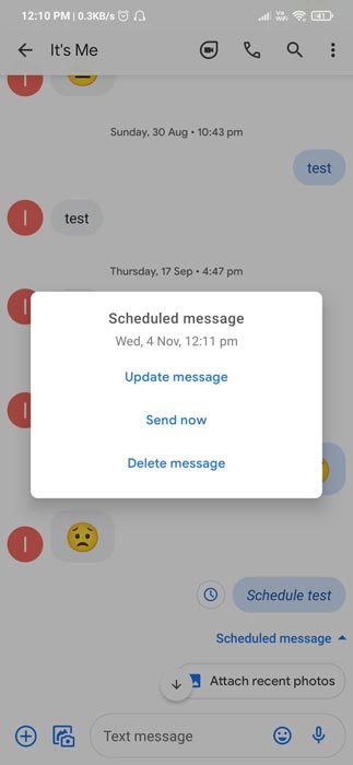 Modify Schedule Message Google Messages