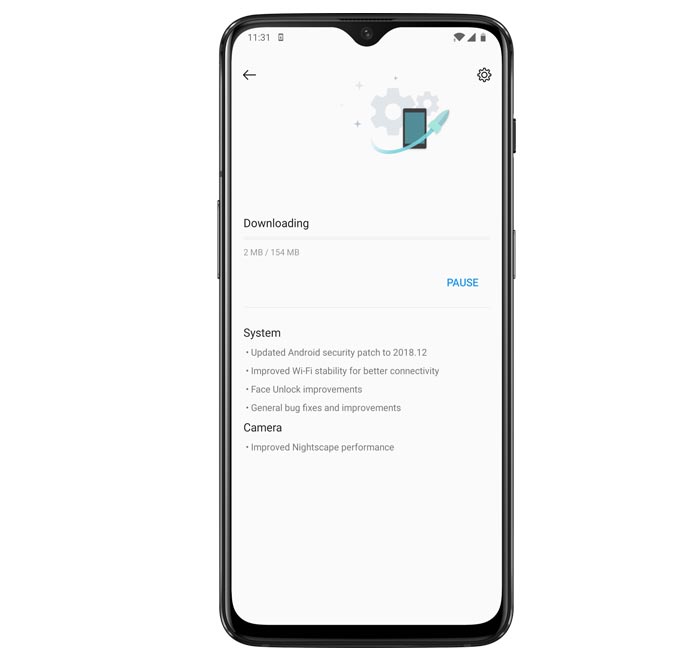 OnePlus OTA Update Screenshot