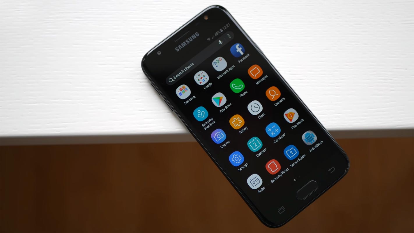 Samsung Galaxy J3 2017 Unlocked Apps Screen