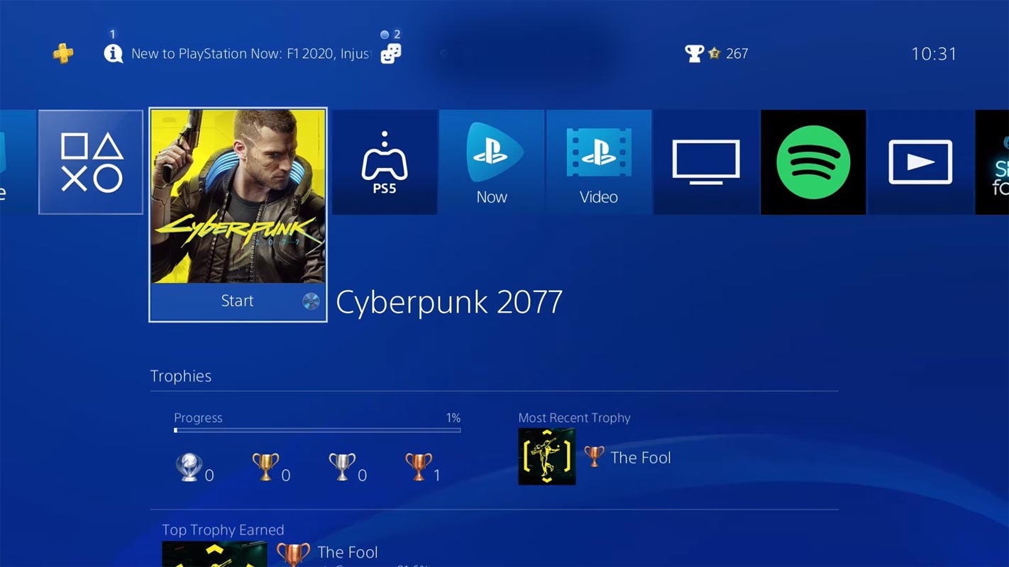 Cyberpunk 2077 in Playstation 4