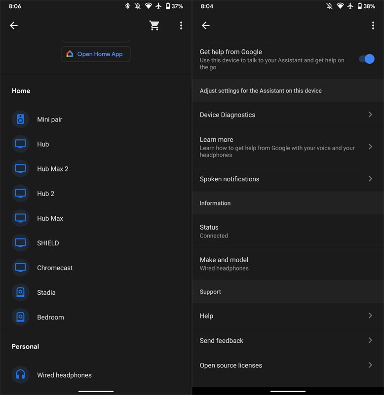 Google Assistant Spoken notifications Setup