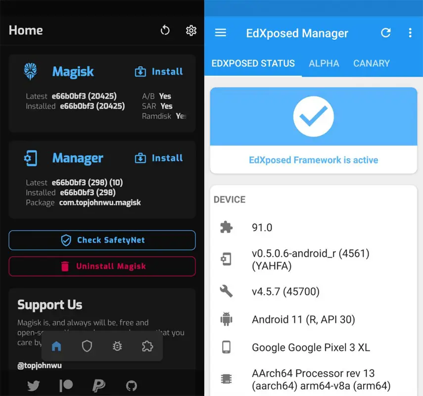 Google Pixel 3 XL Android 11 Root Magisk Manager