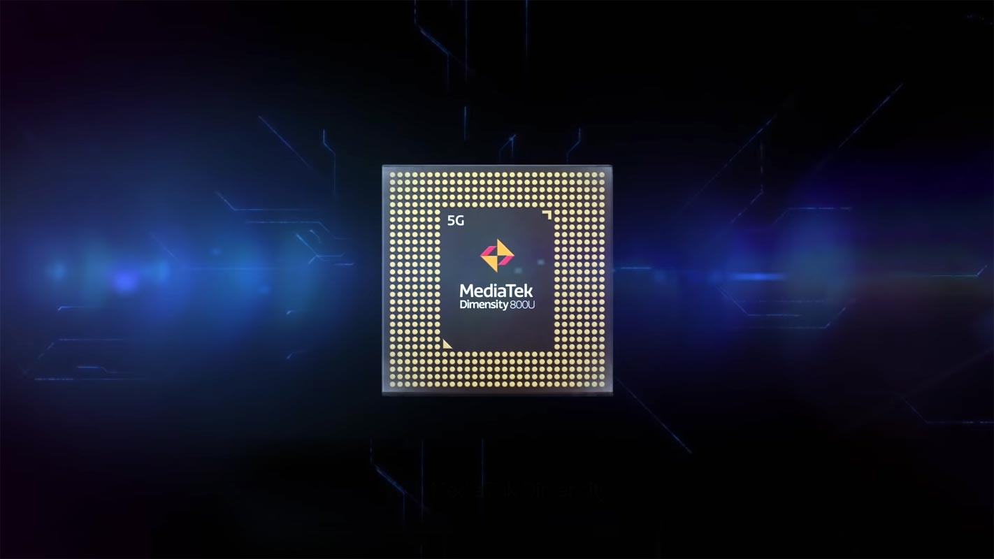 MediaTek Dimensity Processor 800U with Animation background